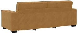 Sofa 3-osobowa, brÄ zowa, 220x78x84 cm, tapicerowana aksamitem