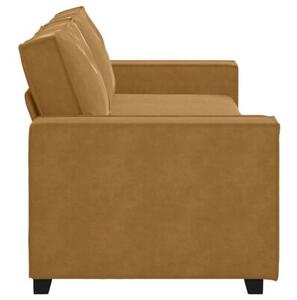 Sofa 3-osobowa, brÄ zowa, 220x78x84 cm, tapicerowana aksamitem