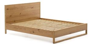 Łóżko dwuosobowe z litego drewna dębowego ze stelażem 160x200 cm Alguema – Kave Home