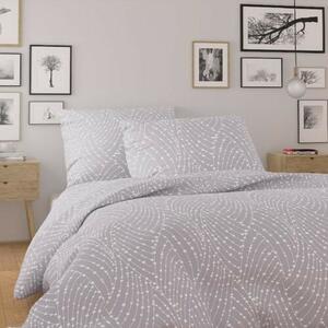 Qualitytex Pościel bawełniana Nordic Astra szara,140 x 200 cm, 70 x 90 cm