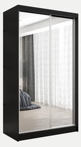 Szafa Debra 120 cm | czarny mat