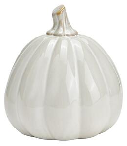 Porcelanowa dekoracja PUMPKIN WHITE 12x13 cm biała