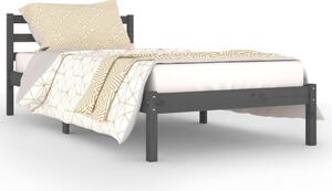 Rama łóżka, lite drewno sosnowe, 90x200 cm, szare
