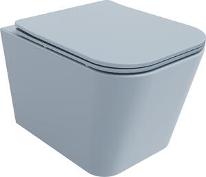 Mexen Teo miska wc Rimless z deską wolnoopadającą slim, duroplast, szara-niebieska mat - 30854069