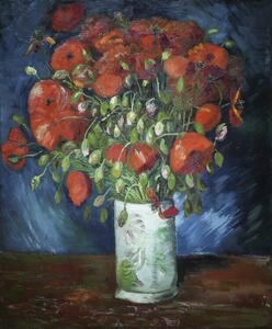 Reprodukcja Vase with Poppies 1886, Vincent van Gogh