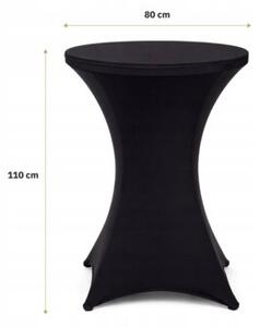Pokrowiec na Stół Okrągły 80 cm Elastyczny NUFORMA Bankietowy Czarny