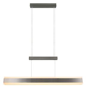 Lampa wisząca LED w kolorze matowego srebra z metalowym kloszem Arcola – Trio