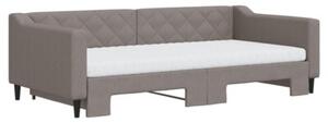 Sofa rozsuwana z materacami, kolor taupe, 100x200 cm, tkanina