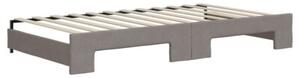 Sofa rozsuwana z materacami, kolor taupe, 100x200 cm, tkanina