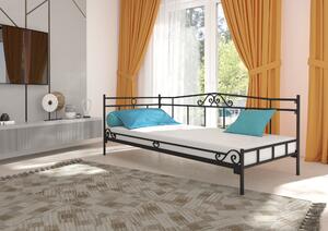 Łóżko metalowe - sofa, leżanka szezlong 100x200 wzór 15P, polski producent Lak System