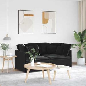 Sofa moduÅowa z poduszkami aksamitna czerÅ