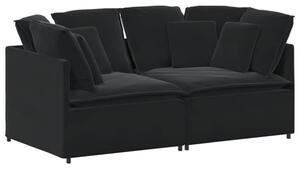Sofa moduÅowa z poduszkami aksamitna czerÅ