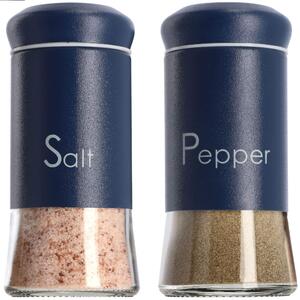 Zestaw przyprawników Alset pieprz + sól, granatowe
