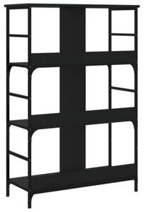 Regał na książki, czarny, 78,5x33x117,5 cm