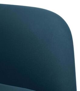 Sofa dwuosobowa niebieska 109 cm aksamitna
