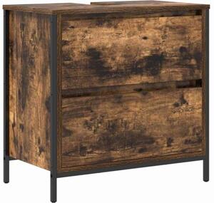 Zestaw mebli łazienkowych 5 szt. brązowy 76.5 x 35 x 95 cm