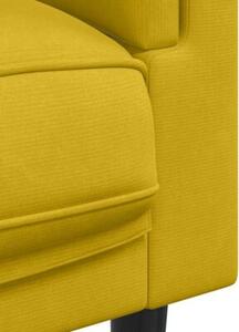 Sofa 3-osobowa z poduszkami, Å¼Ã³Åta, aksamit