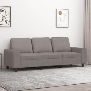 Sofa 3-osobowa, kolor taupe, 180 cm, tapicerowana tkaninÄ