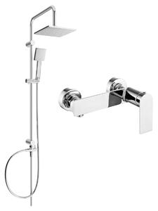 Mexen Tord zestaw prysznicowy natynkowy z deszczownicą i baterią prysznicową Zero, chrom - 71140200-00