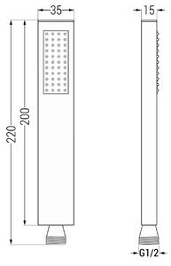 Mexen Cube DR02 zestaw prysznicowy podtynkowy z deszczownica 25 cm, różowe złoto - 77502DR0225-60
