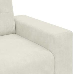 Sofa dwuosobowa, kremowa, 180x77x82 cm, aksamit