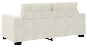 Sofa dwuosobowa, kremowa, 180x77x82 cm, aksamit