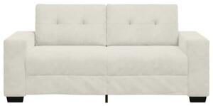 Sofa dwuosobowa, kremowa, 180x77x82 cm, aksamit