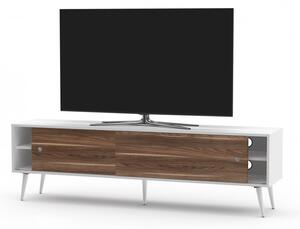Drewniana szafka RTV w stylu RETRO SONOROUS RTRA-180-WHT-VIC szerokość 180cm