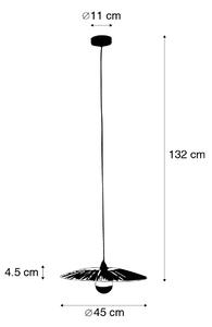 Wiejska lampa wisząca czarna ze sznurkiem 45 cm - Leia Oswietlenie wewnetrzne