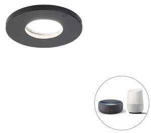 Zewnetrzna Inteligentny reflektor wpuszczany łazienkowy czarny z WiFi GU10 - Szopa Oswietlenie zewnetrzne
