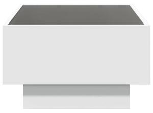 Stolik kawowy z LED, biaÅy, 70x50x30cm, materiaÅ drewnopochodny