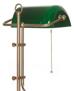 Berliner Messinglampen Lampa stołowa TULSI, zielony, salon / jadalnia, szkło, antyczny