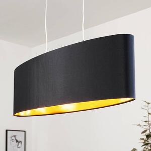 EGLO Złoto-czarna lampa wisząca z tkaniny Lecio