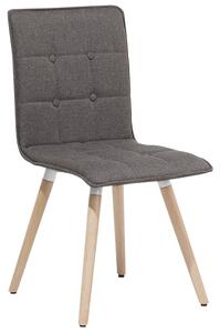 Zestaw 2 krzeseł do jadalni brązowy nowoczesny tapicerowany drewniane nogi Brooklyn Beliani