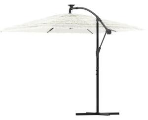 Parasol ogrodowy na stalowym słupku, biały, 246x246x230 cm