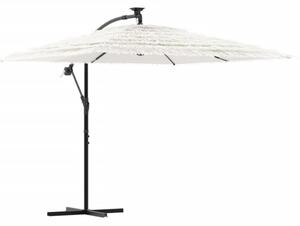 Parasol ogrodowy na stalowym słupku, biały, 246x246x230 cm