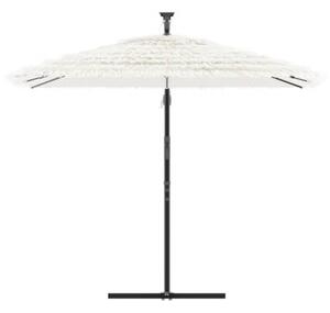 Parasol ogrodowy na stalowym słupku, biały, 246x246x230 cm
