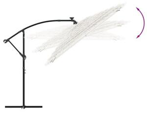 Parasol ogrodowy na stalowym słupku, biały, 246x246x230 cm