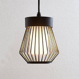 Lindby Lampa wisząca zewnętrzna Vajana w kształcie klatki