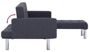 Sofa w ksztaÅcie litery l z funkcjÄ spania ciemnoszary poliester