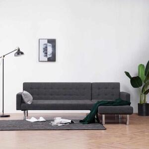 Sofa w ksztaÅcie litery l z funkcjÄ spania ciemnoszary poliester