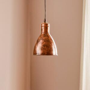 EGLO Lampa wisząca Priddy 1, 1-pkt. antyczna miedź
