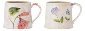 Kremowe kubki ceramiczne zestaw 2 szt. 430 ml Camilla – Bloomingville
