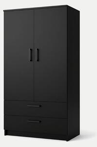 Szafa Tivio z szufladami 90 cm | czarny mat