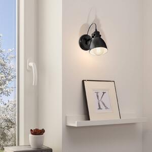EGLO Regulowana lampa ścienna retro Priddy, czarna