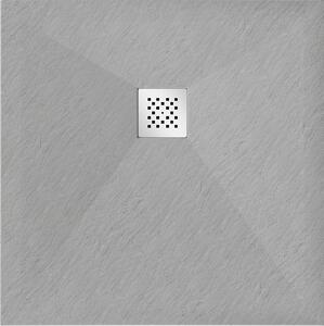 Mexen Stone+ brodzik kompozytowy kwadratowy 70 x 70 cm, szary-beton - 44617070