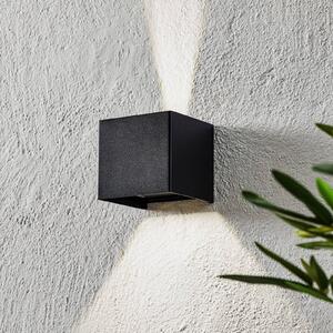FISCHER & HONSEL Kinkiet zewnętrzny LED Wall, czarny, metal, nowoczesny
