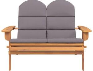Ławka ogrodowa adirondack z poduszkami, 126 cm, drewno akacjowe