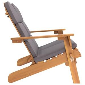 Ławka ogrodowa adirondack z poduszkami, 126 cm, drewno akacjowe