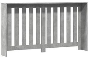 Osłona na grzejnik, szarość betonu, 149x20x82 cm